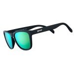 goodr Vincent's Absinthe Night Terrors Polarized Sunglasses for Men & Women, Medium Sized (OG), Black Solid Frame with Green Gold Mirrored Reflective Lenses, UV400 Protection, No Slip, No Bounce