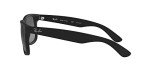 Ray-Ban RB4165 Justin Rectangular Sunglasses, Rubber Black/Polarized Light Grey Gradient Grey, 55 mm