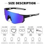 STORYCOAST Sports Running Sunglasses for Men Women Cycling Driving Fishing Bike Sunglasses Polarized UV400 Protection 3Pack Matte Black/Gray+Matte Black/Red+Matte Black/Dark Blue