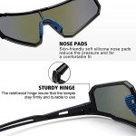 STORYCOAST Sports Running Sunglasses for Men Women Cycling Driving Fishing Bike Sunglasses Polarized UV400 Protection 3Pack Matte Black/Gray+Matte Black/Red+Matte Black/Dark Blue