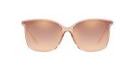 Michael Kors Women's MK2079U Zermatt Universal Fit Square Sunglasses, Pink Transparent/Rose Gold Gradient Mirrored, 61 mm