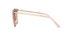 Michael Kors Women's MK2079U Zermatt Universal Fit Square Sunglasses, Pink Transparent/Rose Gold Gradient Mirrored, 61 mm