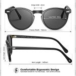 CARFIA Vintage Polarized Sunglasses for Men UV400 Protection Retro Fashion Eyewear Hand-crafted Acetate Frame CA5288L