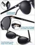 CARFIA Vintage Polarized Sunglasses for Men UV400 Protection Retro Fashion Eyewear Hand-crafted Acetate Frame CA5288L