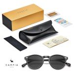 CARFIA Vintage Polarized Sunglasses for Men UV400 Protection Retro Fashion Eyewear Hand-crafted Acetate Frame CA5288L