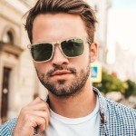 CARFIA Retro Polarized Sunglasses for Men UV Protection Hand-crafted Acetate Frame Fishing Golf Spectacles Green Lens