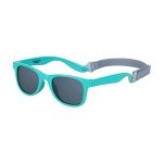 COCOSAND Toddler Baby Sunglasses with Strap Polarized Flexible Square Frame UV400 Protection for Kids Girl Boy Age 2-6, Green