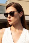 CARFIA Round Acetate Polarized Sunglasses for Women Small Face UV Protection with Leather Case CA5288