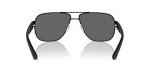 A|X ARMANI EXCHANGE Men's AX2012S Rectangular Sunglasses, Matte Black/Grey Polarized, 62 mm