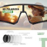 TURBOPEP 3Pack Kids Polarized Sunglasses - Youth Baseball Sunglasses for Boys Girls Age 3-12 Sports UV Protection Goggles