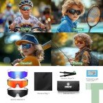 TURBOPEP 3Pack Kids Polarized Sunglasses - Youth Baseball Sunglasses for Boys Girls Age 3-12 Sports UV Protection Goggles