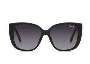 Quay - Womens Sunglasses, Square Lenses with UV Protection, Oversized Sunglasses (Ever After, Matte Black)