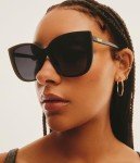 Quay - Womens Sunglasses, Square Lenses with UV Protection, Oversized Sunglasses (Ever After, Matte Black)