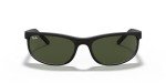 Ray-Ban Unisex Rectangular Sunglasses Black Frame Green Lens