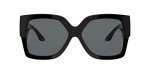 Versace VE4402 59mm Non-Polarized Rectangle Sunglasses for Women – Black Acetate Frame with Black Temples, 100% UV Protection, Lightweight & Comfortable Sunglasses, eShades Eyewear Kit Included