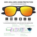 ACBLUCE Kids Sunglasses for Boys Girls Polarized Child Sports Baseball Running Beach Black Orange UV400 Glasses for Age 5-12