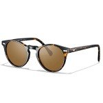 CARFIA Vintage Polarized Sunglasses for Men UV400 Protection Retro Fashion Eyewear Hand-crafted Acetate Frame CA5288L