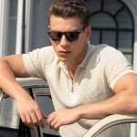 CARFIA Modern Sunglasses Men Polarized Retro Panto Style Rich Color Acetate Shades