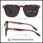 CARFIA Modern Sunglasses Men Polarized Retro Panto Style Rich Color Acetate Shades