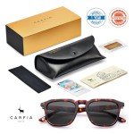 CARFIA Modern Sunglasses Men Polarized Retro Panto Style Rich Color Acetate Shades