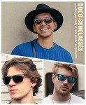 DUCO Mens Sunglasses Polarized Rectangle Sunglass for Men Lightweight Carbon Fiber UV400 Protection 8206