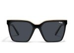 Quay - Womens Sunglasses, Polarized Square Lenses with UV Protection, Oversized Sunglasses (Level Up, Black Gold)