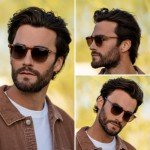 WMP Eyewear - Men's Polarized Modern Rounded Square Sunglasses