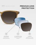 WMP Eyewear - Men's Polarized Modern Rounded Square Sunglasses