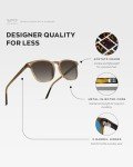 WMP Eyewear - Men's Polarized Modern Rounded Square Sunglasses