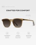WMP Eyewear - Men's Polarized Modern Rounded Square Sunglasses