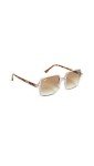Ray-Ban Women's RB1973 Square II Sunglasses, Transparent Light Brown/Clear Gradient Brown, 53 mm