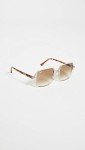 Ray-Ban Women's RB1973 Square II Sunglasses, Transparent Light Brown/Clear Gradient Brown, 53 mm