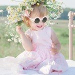 XINB LOOK 3-Pairs Gift Kids Sunglasses Girls, Cute Flower Frame Cartoon UV400 Glasses, Toddler Sunglasses for Ages 3-10