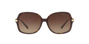 Michael Kors Women's MK2024 Adrianna I Square Sunglasses, Dark Tortoise/Brown Gradient, 57 mm