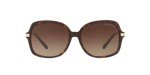 Michael Kors Women's MK2024 Adrianna I Square Sunglasses, Dark Tortoise/Brown Gradient, 57 mm