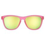 goodr Flamingos On A Booze Cruise Polarized Sunglasses for Men & Women, Medium Sized (OG), Pink Translucent Frames with Teal Mirored Reflective Lens, UV400 Protection, No Slip, No Bounce