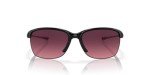 Oakley Women's Oo9191 Unstoppable Rectangular Sunglasses, Polished Black/Rose Gradient Polarized, 65 mm