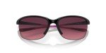 Oakley Women's Oo9191 Unstoppable Rectangular Sunglasses, Polished Black/Rose Gradient Polarized, 65 mm