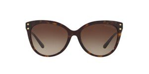 Michael Kors Women's MK2045 Jan Cat Eye Sunglasses, Dark Tortoise/Brown Gradient, 55 mm