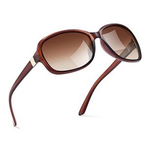 SIPHEW Polarized Sunglasses Womens Trendy, Classic Square Sun Glasses for Women UV Protection Wrap Shades