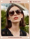 BIRCEN Polarized Sunglasses for Women UV - Protection Womens Retro Mirrored Shades with Acetate Frame BC2001