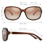 SIPHEW Polarized Sunglasses Womens Trendy, Classic Square Sun Glasses for Women UV Protection Wrap Shades