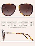 BIRCEN Polarized Sunglasses for Women UV - Protection Womens Retro Mirrored Shades with Acetate Frame BC2001