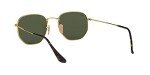 Ray-Ban RB3548N Hexagonal Flat Lens Sunglasses, Gold/G-15 Green, 54 mm + 0