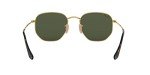 Ray-Ban RB3548N Hexagonal Flat Lens Sunglasses, Gold/G-15 Green, 54 mm + 0