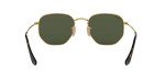 Ray-Ban RB3548N Hexagonal Flat Lens Sunglasses, Gold/G-15 Green, 54 mm + 0