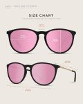 WearMe Pro Women's Round Sunglasses with Polarized UV Protection, Trendy Retro Designer Style (Beige Tortoise Frame/Brown Gradient Lens)