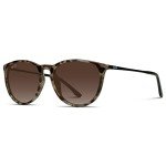 WearMe Pro Women's Round Sunglasses with Polarized UV Protection, Trendy Retro Designer Style (Beige Tortoise Frame/Brown Gradient Lens)