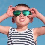 DEAFRAIN kids Sunglasses for Boys Girls Polarized Sport Baseball Cycling Running Child Youth Teen Green Glasses for age 5 6 7 8 9 10 11 12 13