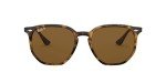 Ray-Ban RB4306 Hexagonal Sunglasses, Light Havana/Polarized Brown, 54 mm